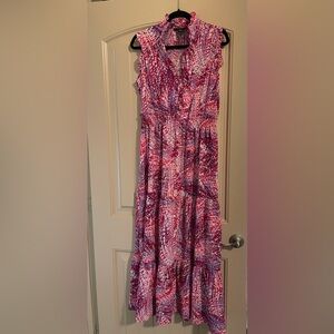 Brooke Ruffle Neck Maxi Dress